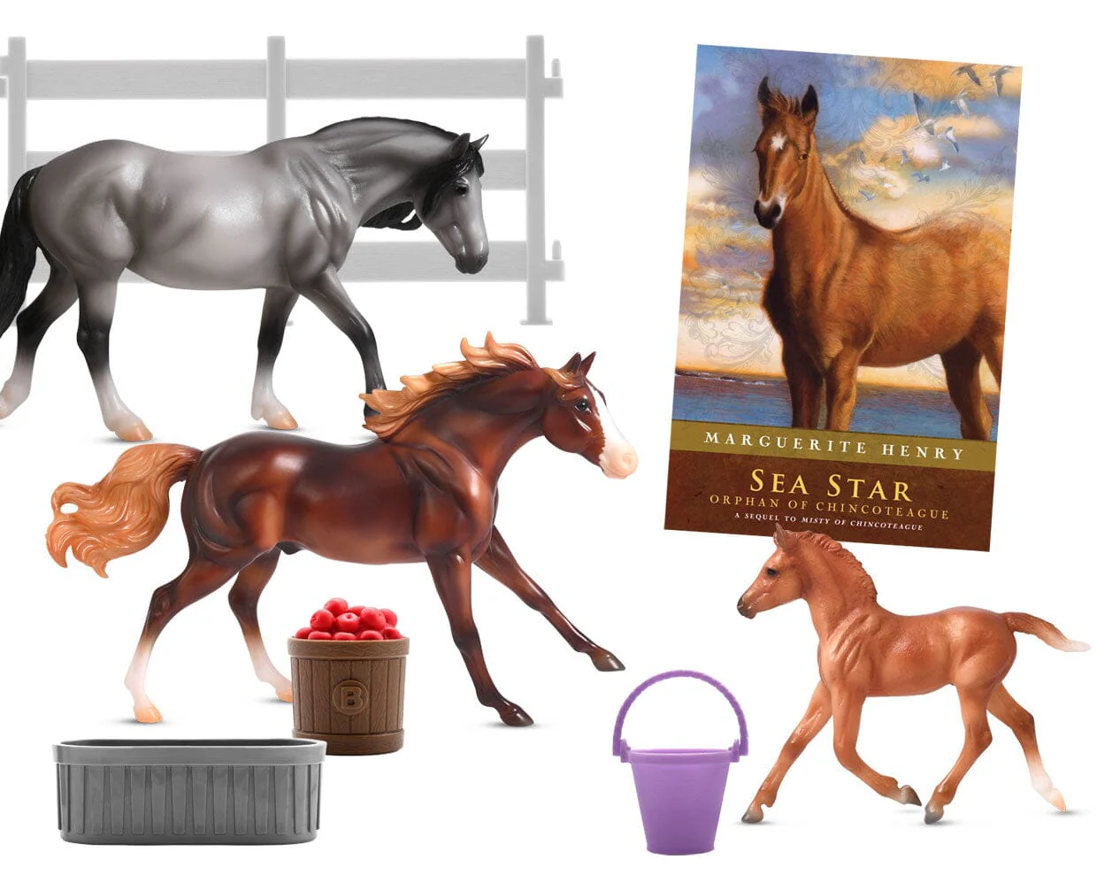 Sea Star and Playful Pony Family | Book & Horse Set